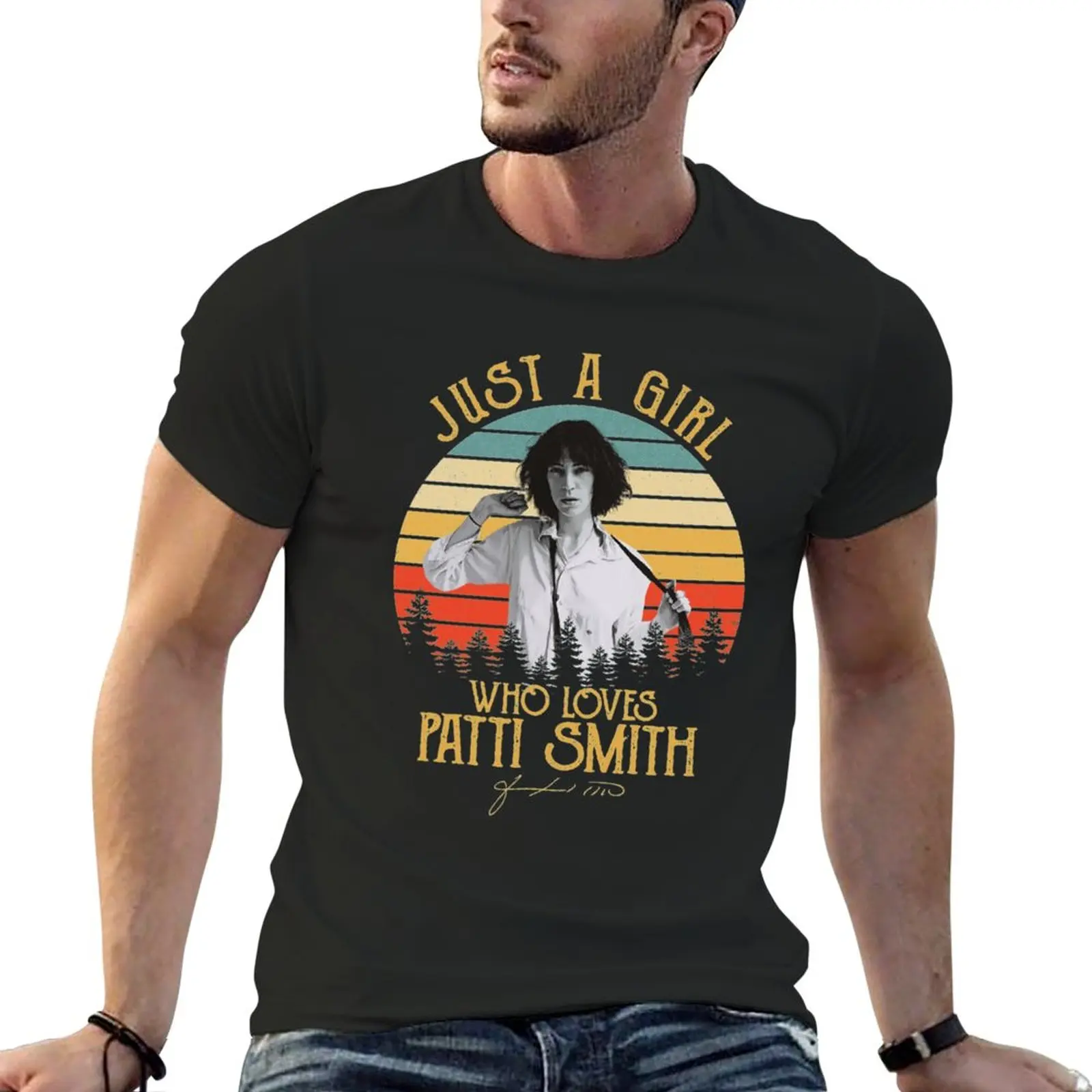 

Just A Girl Who Loves Patti Smith T-Shirt plus size tops graphics t shirt Tee shirt oversized t shirt men