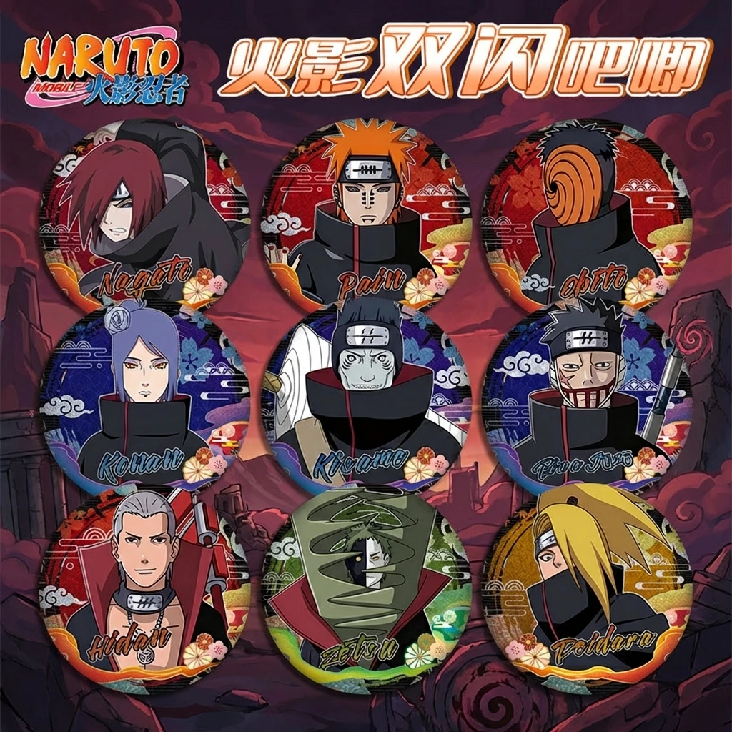 

Нагрудный значок «Двойной молния» Наруто 233-243, полный набор персонажей, новый дизайн, 75 мм, 58 мм, аниме-мерч, коллекционные товары, косплей