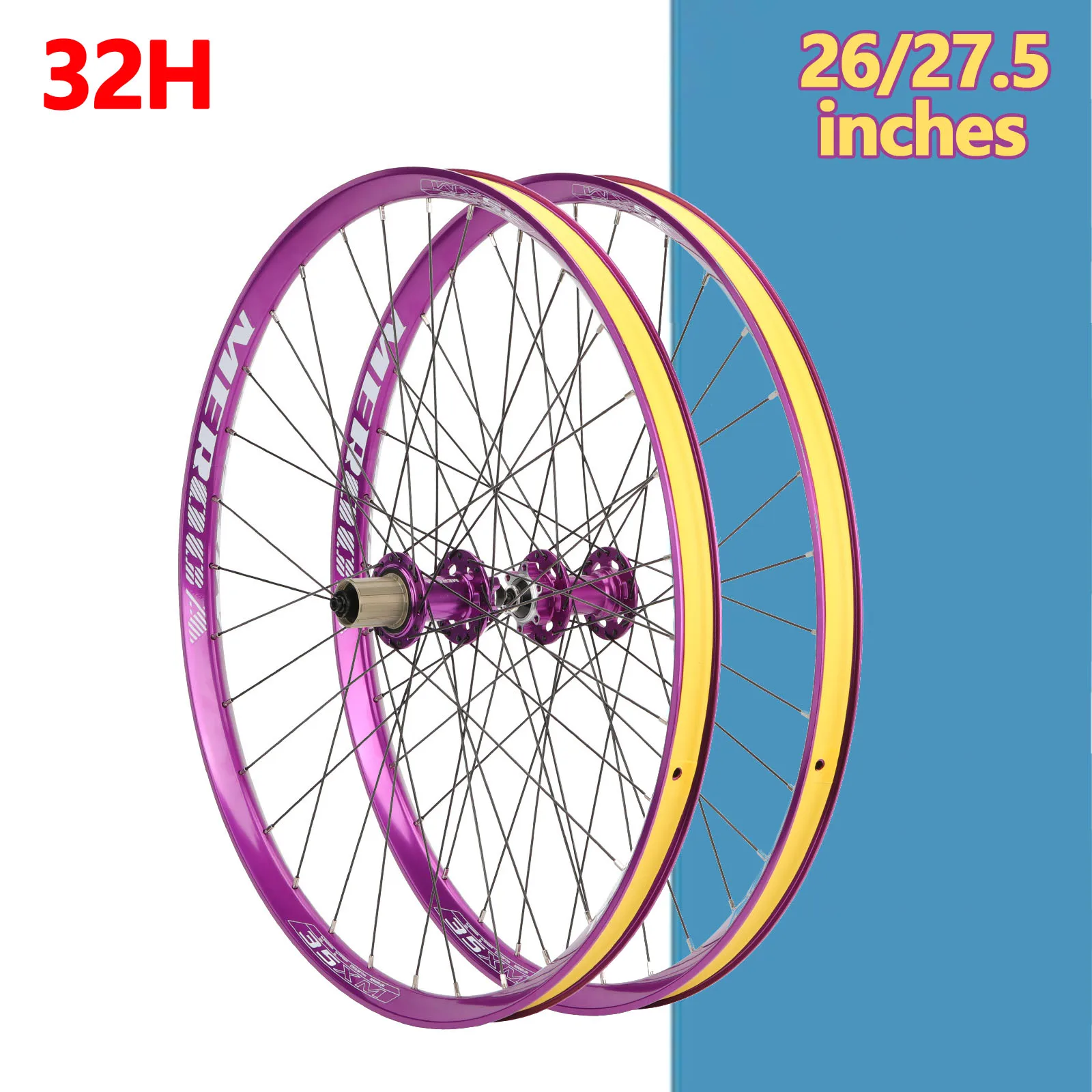 27.5 26 Inch mountain bike MTB Wheelset For AM XC 32 Holes Disc Brake Quick Release speed Wheels aluminum Bicycle Wheel