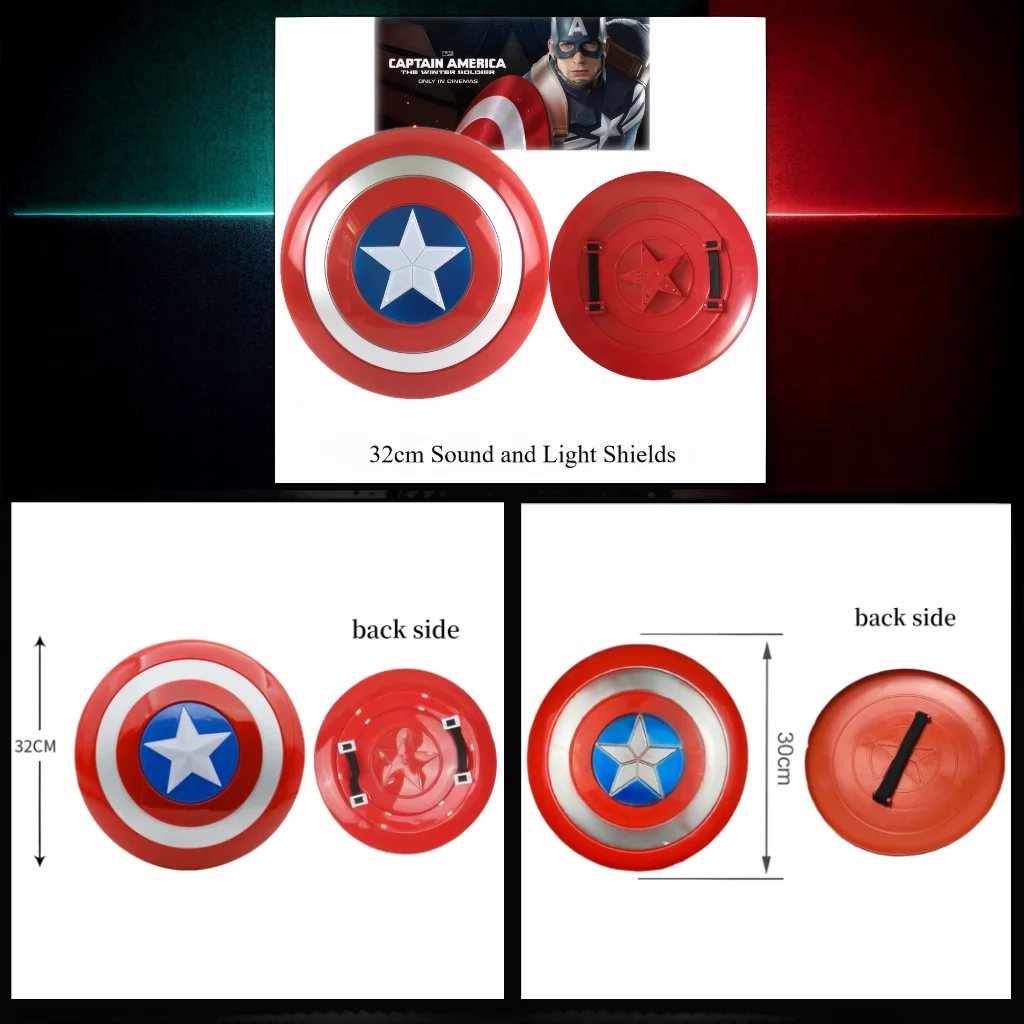 

32cm Captain America Shield Toy Avengers Cosplay Captain America Arm Guard Kids Halloween Carnival Party Props Gift