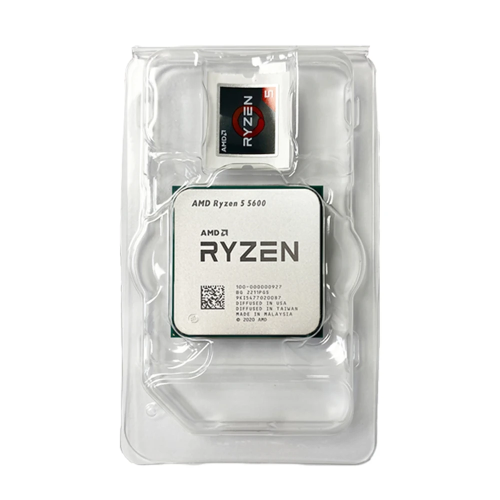 AMD-Ryzen 5 5600 PC Gamer CPU, 5600 R5, 65W, DDR4, accesorios para escritorio, soporte para jogos, AM4, Sem refrigeracia