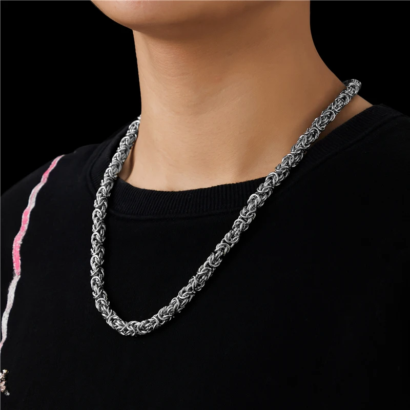 High-end 316L Titanium Steel Hand-assembled Ins Ladies Necklace Male Trendy Personality Hip-hop Sweater Chain Wholesale