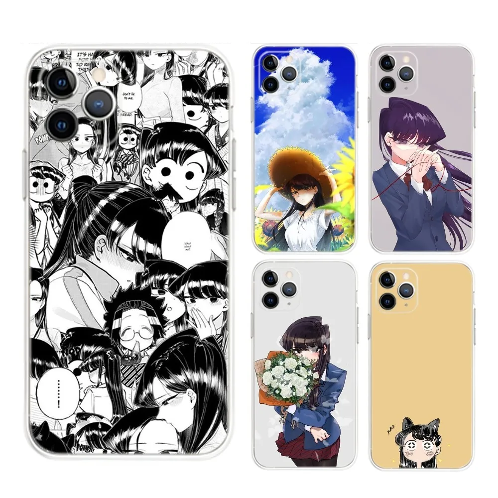 Anime K-Komi Shouko Phone Case For iPhone Apple 16,15,14,13,12,Mini,11,Pro,Max,Plus,X,XR,XS,8,SE,2020,Plus Transparent Cover