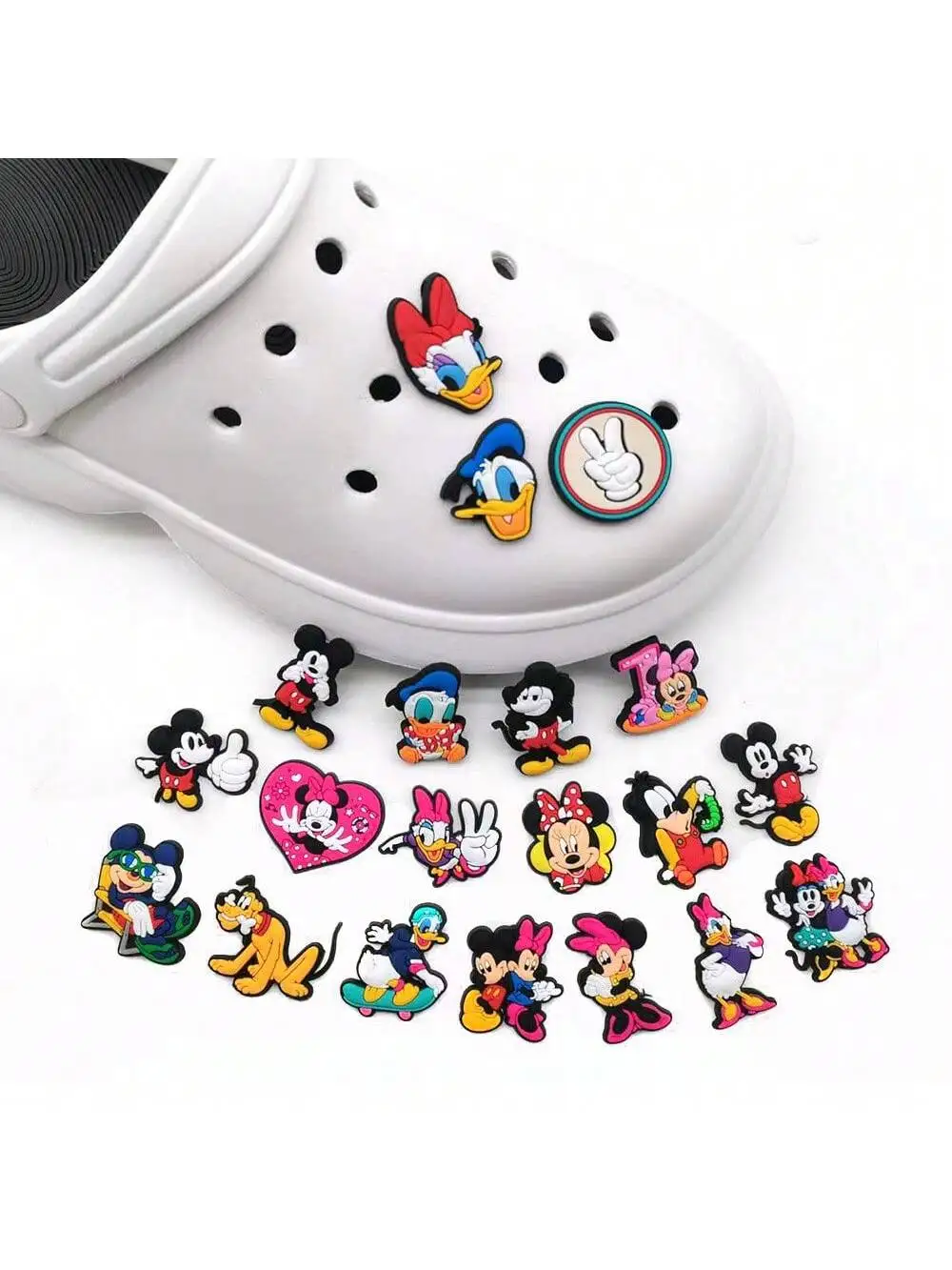 

11 шт. аксессуаров для обуви с Микки Маусом от Disney, аксессуары для обуви с героями мультфильмов, аксессуары для мужской и женской обуви (11 шт., случайные стили)