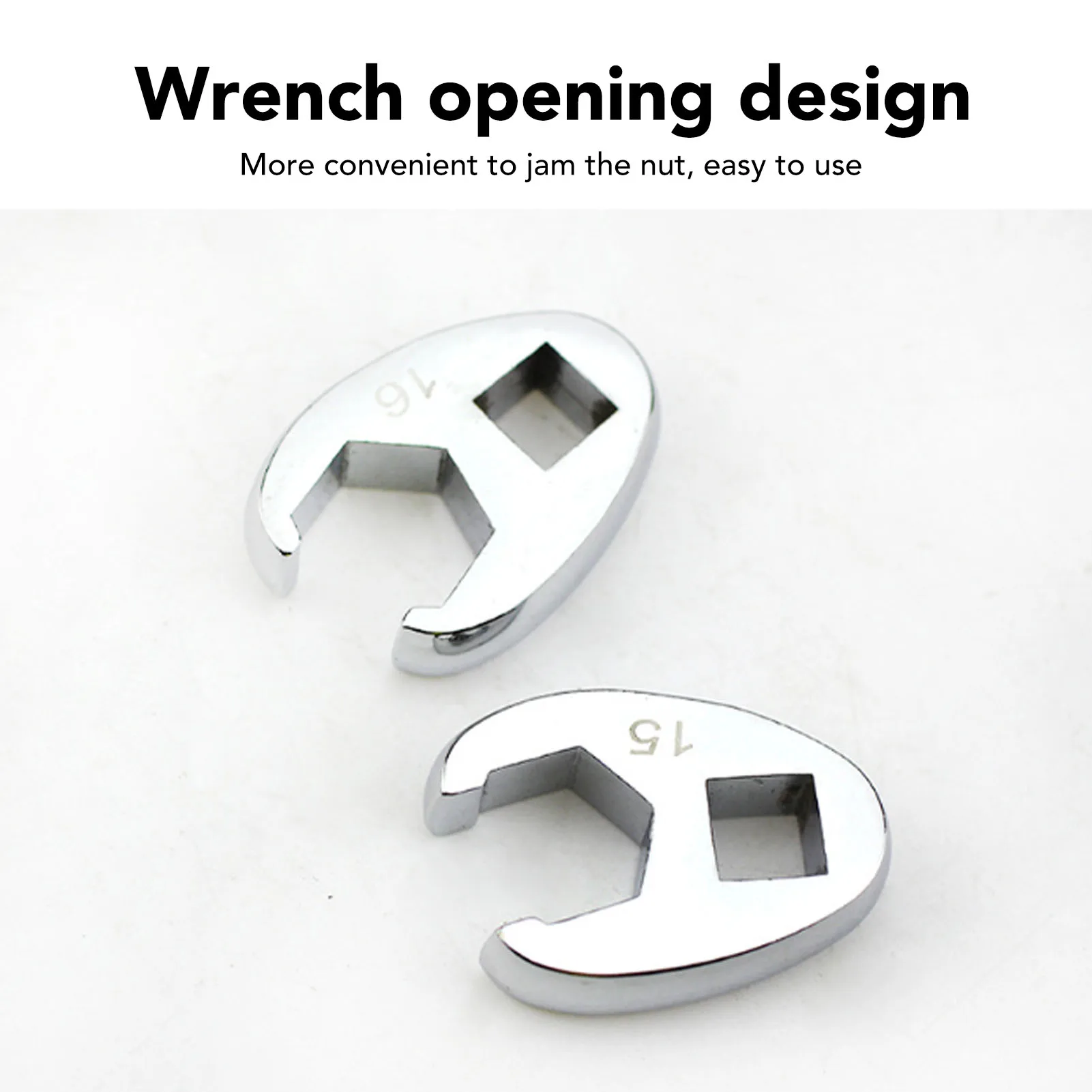 Crows Foot Wrench Set Crowfeet Wrench Adapters Easy To Use Rustproof Craved for Car Motorcycle Home Repair for 3/8in