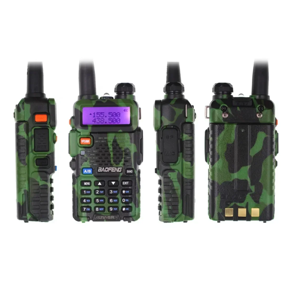 วิทยุสื่อสาร BaoFeng UV-5R 10 เครื่อง แบบสองย่านความถี่ 136-174MHz / 400-520MHz UV5R 128CH VOX พร้อมไฟฉายและวิทยุ FM สำหรับวิทยุสมัครเล่น