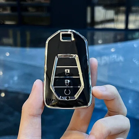 Чехол для автомобильного ключа из ТПУ для ISUZU D-Max/MU-X 2021-2022+ (3 кнопки)