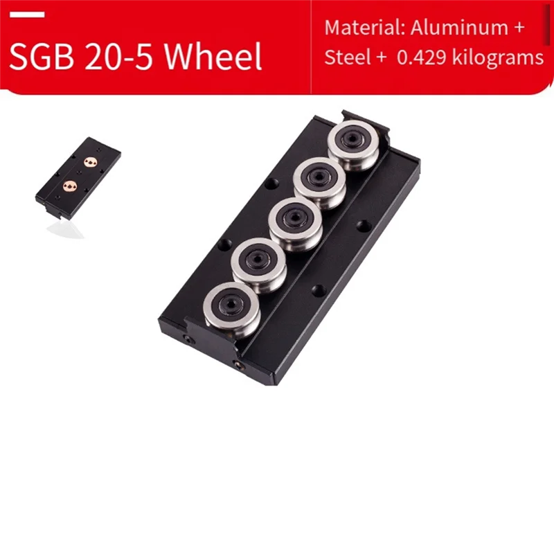 ABVT-SGB20-4 SGB20-5 SGB25-3 سرعة الهادي قفل المنزلق نموذج ثنائي المحور دليل السكك الحديدية الخطية السكك الحديدية الأكثر مبيعا بكرة كتلة #6