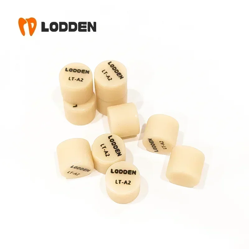 LODDEN 5pcs Lithium Disilicate Press Ingots Dental Glass Ceramic Pressing for Ultra-thin Veneer Minimally Invasive Repair HT/LT