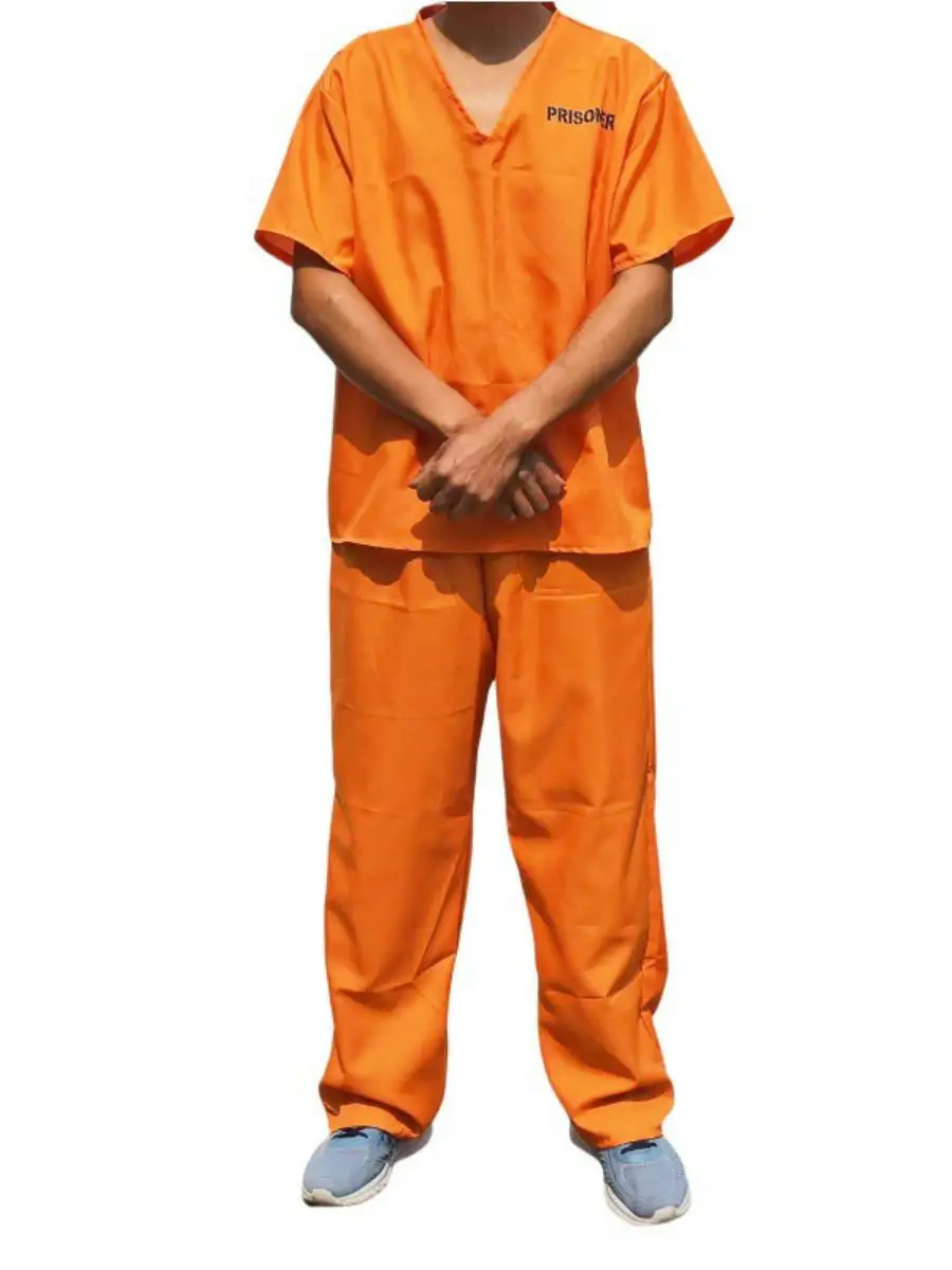 

Новый Хэллоуин Гарона для взрослых, мужчин и женщин, костюм для выступлений, оранжевый костюм заключенного, сценическая одежда, весна из полиэстера