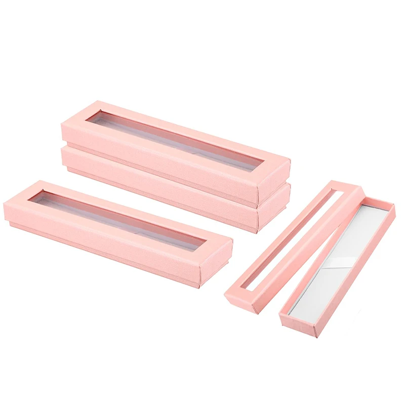 10 Buah Kotak Hadiah Pena Kotak Pena Kosong Kotak Kardus dengan Jendela Transparan Kotak Presentasi Pena untuk Pensil Ballpoint