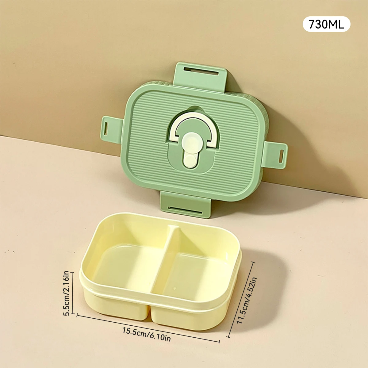 WORTHBUY Draagbare Plastic Lunchbox Met Compartiment Magnetron Veilige Fruitsalade Lunchcontainer Kid Student Lekvrije Bento Box