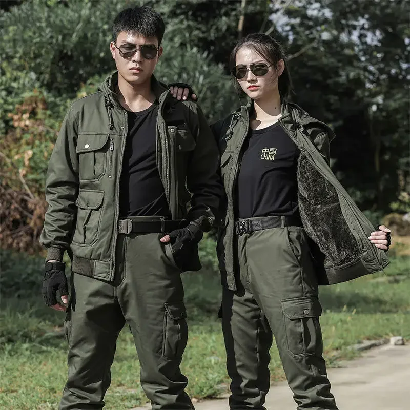 DurableAutumn And Winter Pure Cotton Velvet Thickened Suitauto Repair Workshop Warm And Electric Welding Labor Insurance Work Cl