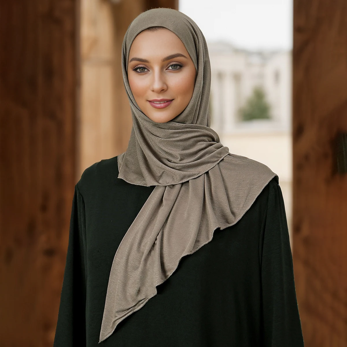 New Muslim Sport Modal Hijab Abaya Instant Hijabs For Woman Solid Jersey Triangle Scarf Islamic Head Scarf Turbans Headband