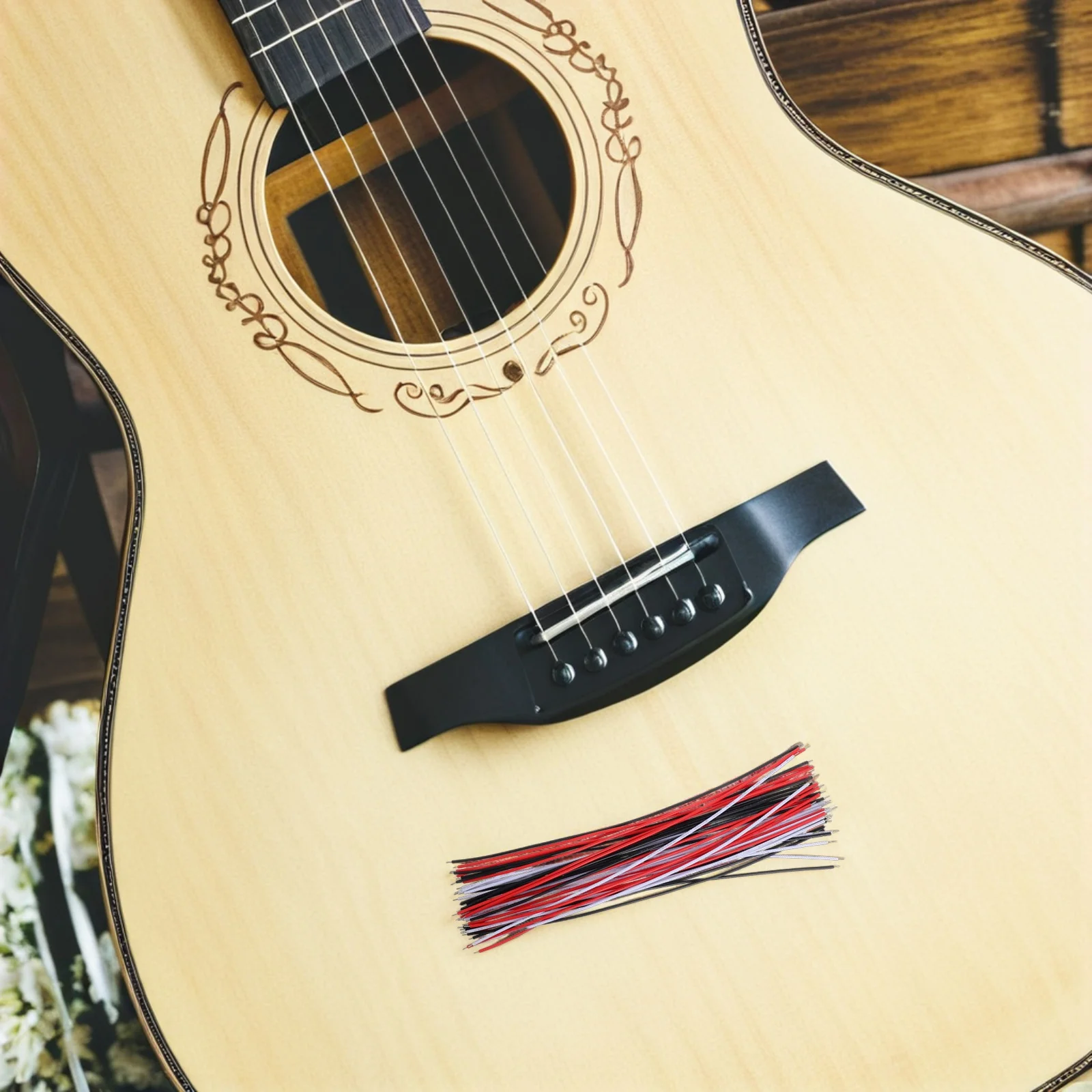 45pcs Guitar Accessories Line 22Awg Electric Pickup Wires Noise-Free Shielded Instrument Cables For Pedal Board Studio Recording