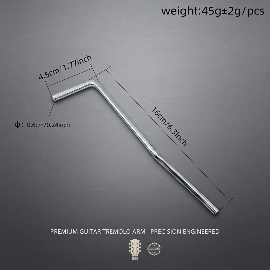 Straight Plug Headless Guitar Tremolo Bar 6mm Diameter Double Locking Vibrato System Arm Replacement