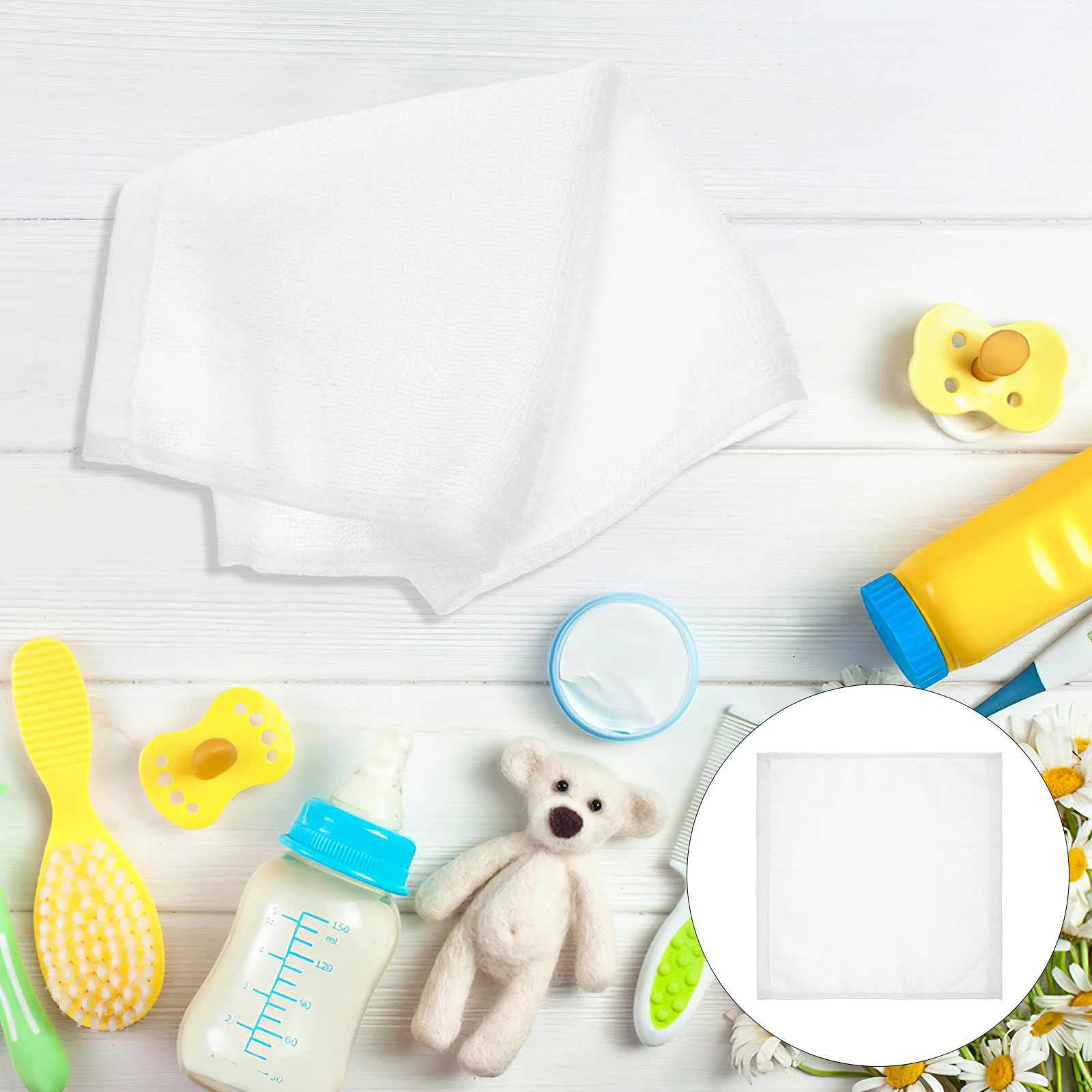 

10pcs Cotton Towels Soft Bath Towel For Bathroom Absorbent Gym Sweat Towel Household Cleaning Cloth Shower Face Washcloths White