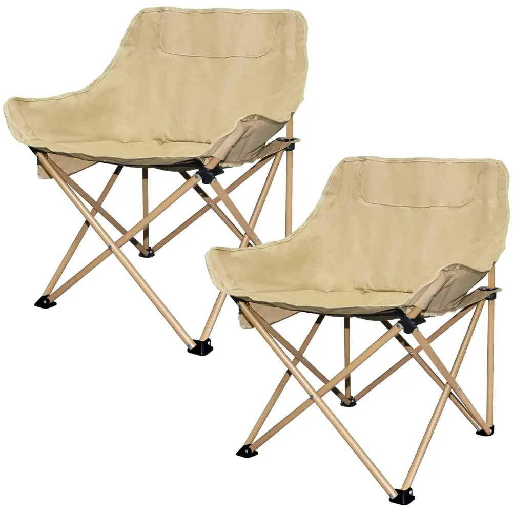 

Outdoor Picnic Chair with Handbag Portable Folding Beach Camping Moon Chair