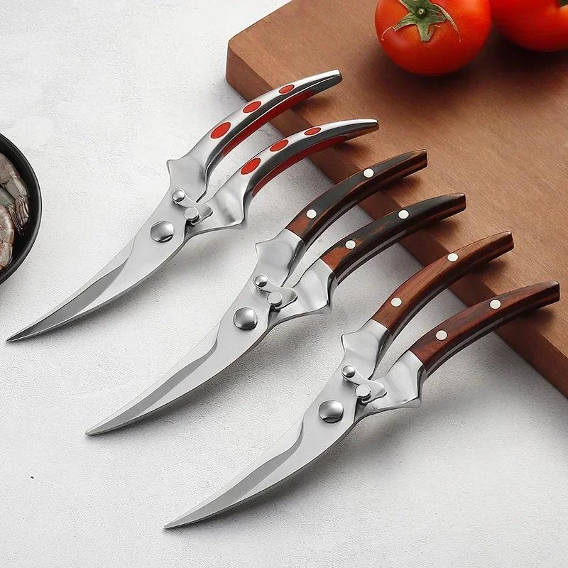 

Practical Kitchen Knife Strong Scissors High Quality Chicken Bone Kitchen Shears Cutter Stainless Steel Scissors Scale Clean