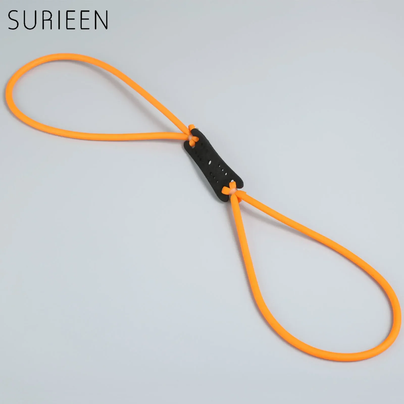 SURIEEN 4-Strip Practical Slingshot Rubber Band Resilient Rubber Tube Catapult Elastic Bungee Slingshots Replacement Orange 1842