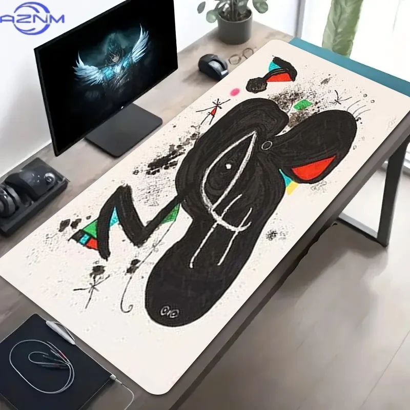 Joan Miró - Abstract Style Mouse Pad, Rubber Material, Multiple Sizes Available, Ideal for Programmers & Gamers in Winter/Spring