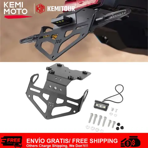 For Yamaha Tenere 700 2019 2020-2025 Motorcycle Rear License Plate Holder Bracket Tail Tidy Fender Eliminator CNC Aluminum New