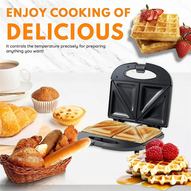 1 قطعة صانع الساندوتشات آلة الجبن المشوي التونة ، صانع الساندوتشات التدفئة المنزلية مزدوجة الوجهين الاتحاد الأوروبي التوصيل