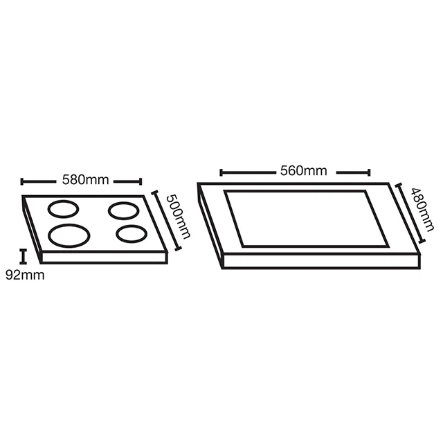 STR-BGC 60cm Built in Gas Cooktop 4 Burners Electronic Ignition Gas Stove Top