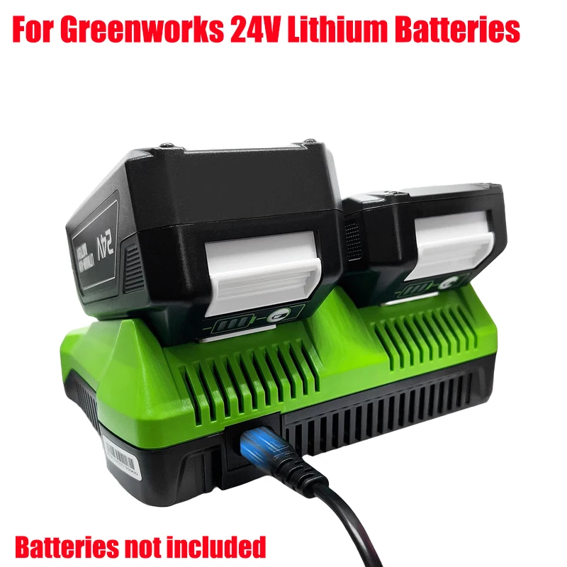 

Compatible for Greenworks 24V Lithium Batteries Rapid Charger 24V Dual-Port Lithium Battery Charger Power Tool Battery Charger