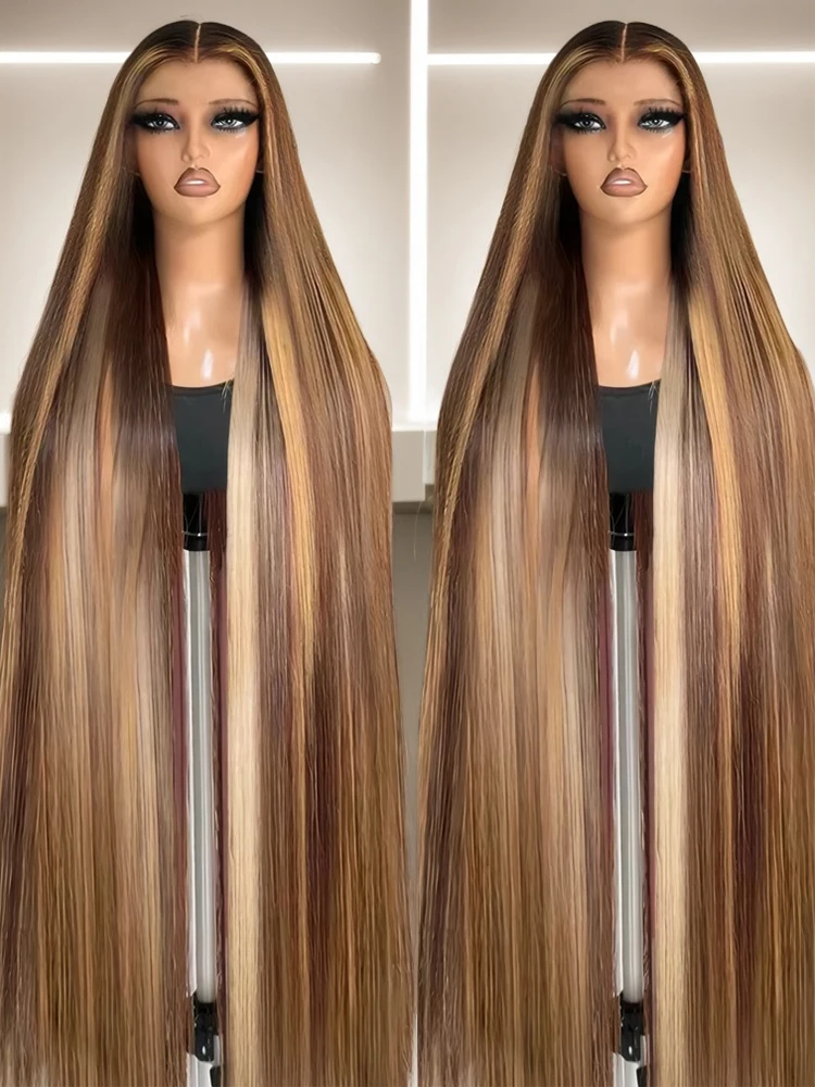 

Highlight Wig Human Hair Sillky Straight Blond Ombre 13x4 HD Lace Wig Colored 100 Human Hair Frontal Wig Wigs For Women