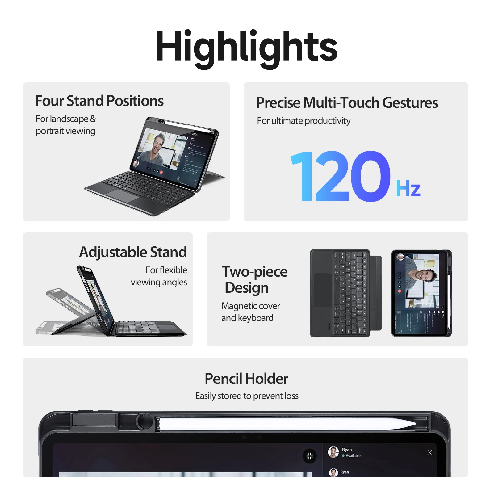 DUX DUCIS for Xiaomi Pad 8 7 Pro Bluetooth 5.0 touch keyboard protective cover XM Pad 6 Wireless keyboard Pad5 5Pro case