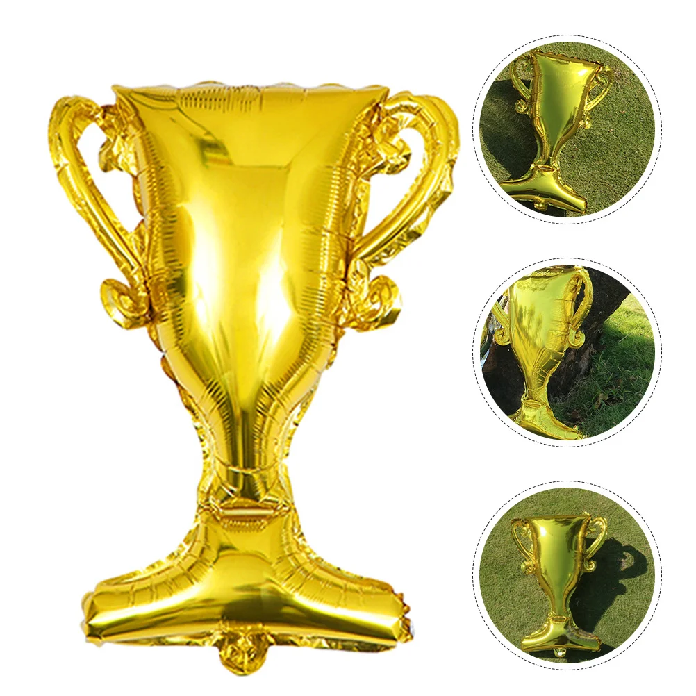 

6Pcs Gold Trophy Aluminum Foil Balloon Graduation Decorations 23.58 Inch Graduation Party Layout Prop Congrats Grad Celebration