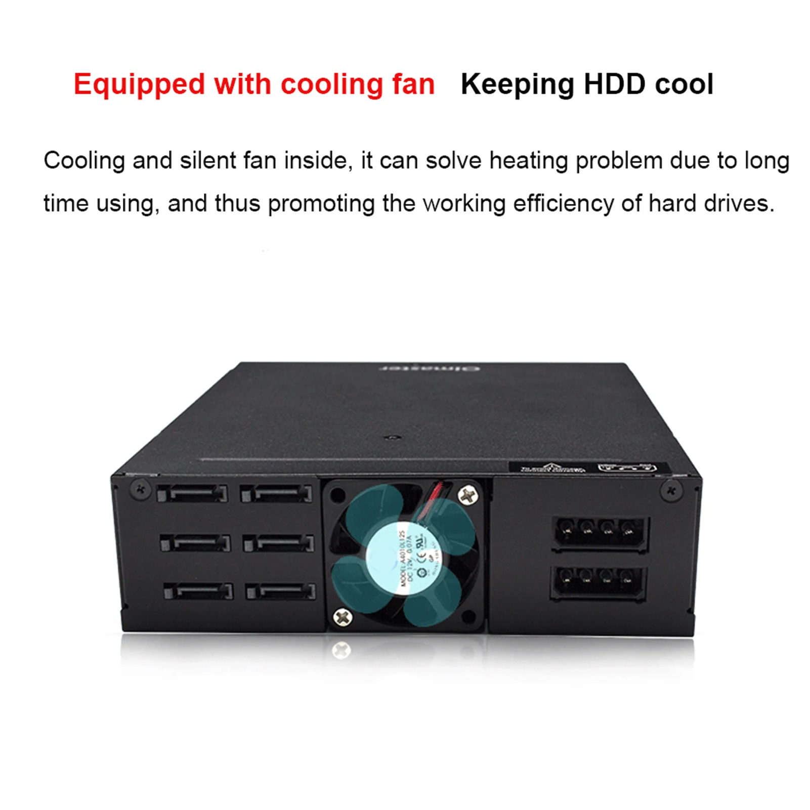 حامل الهاتف المحمول SATA رف المحمول 6 فتحات لوحة الكترونية معززة للهاتف المحمول يدعم 2.5 بوصة SATA HDD SSD القرص الصلب مع خزانة مروحة التبريد 6 جيجابت في الثانية للتبديل السريع