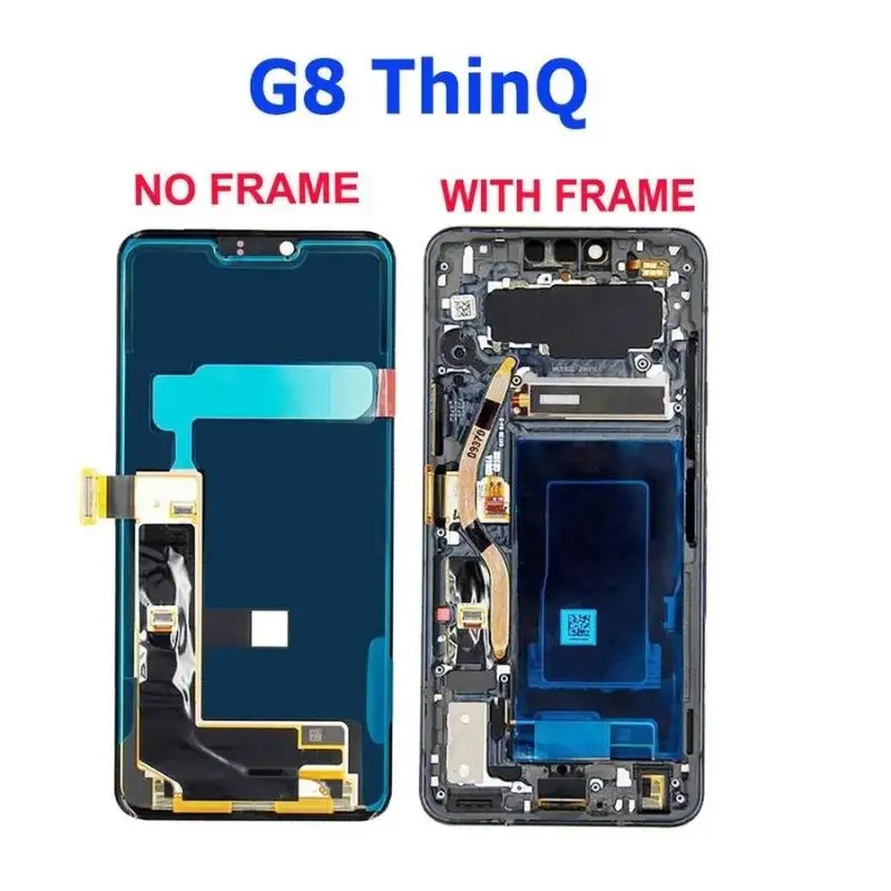 Original AMOLED LCD For LG G8 ThinQ G8X V50s LCD Display Touch Screen Digitizer Assembly Display Screen Framed For LG G8S LCD