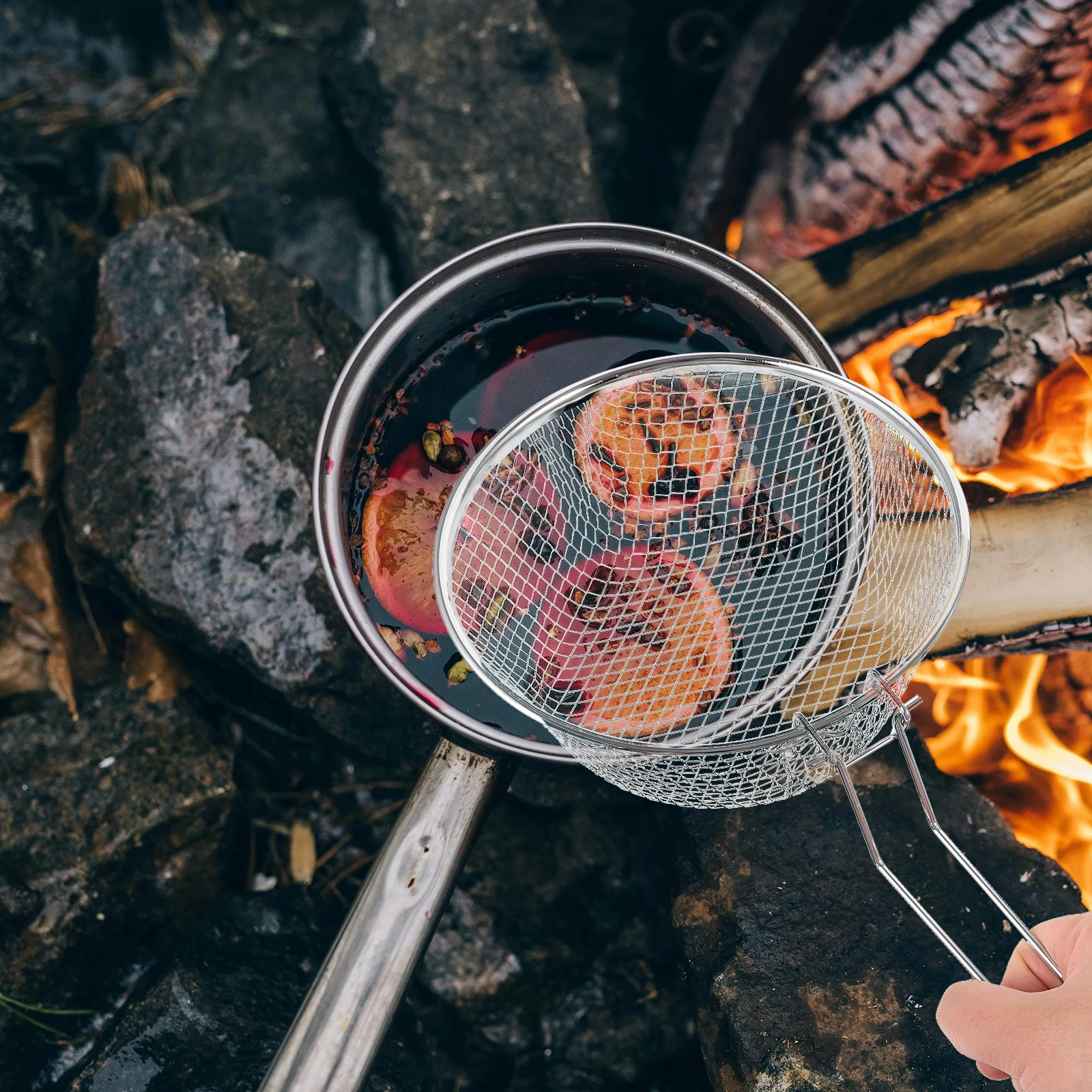 

Stainless Steel Frying Basket 2L Oil Strainer Deep Fryer Kitchen Restaurant Chip Pan Baskets French Fries Holder Metal