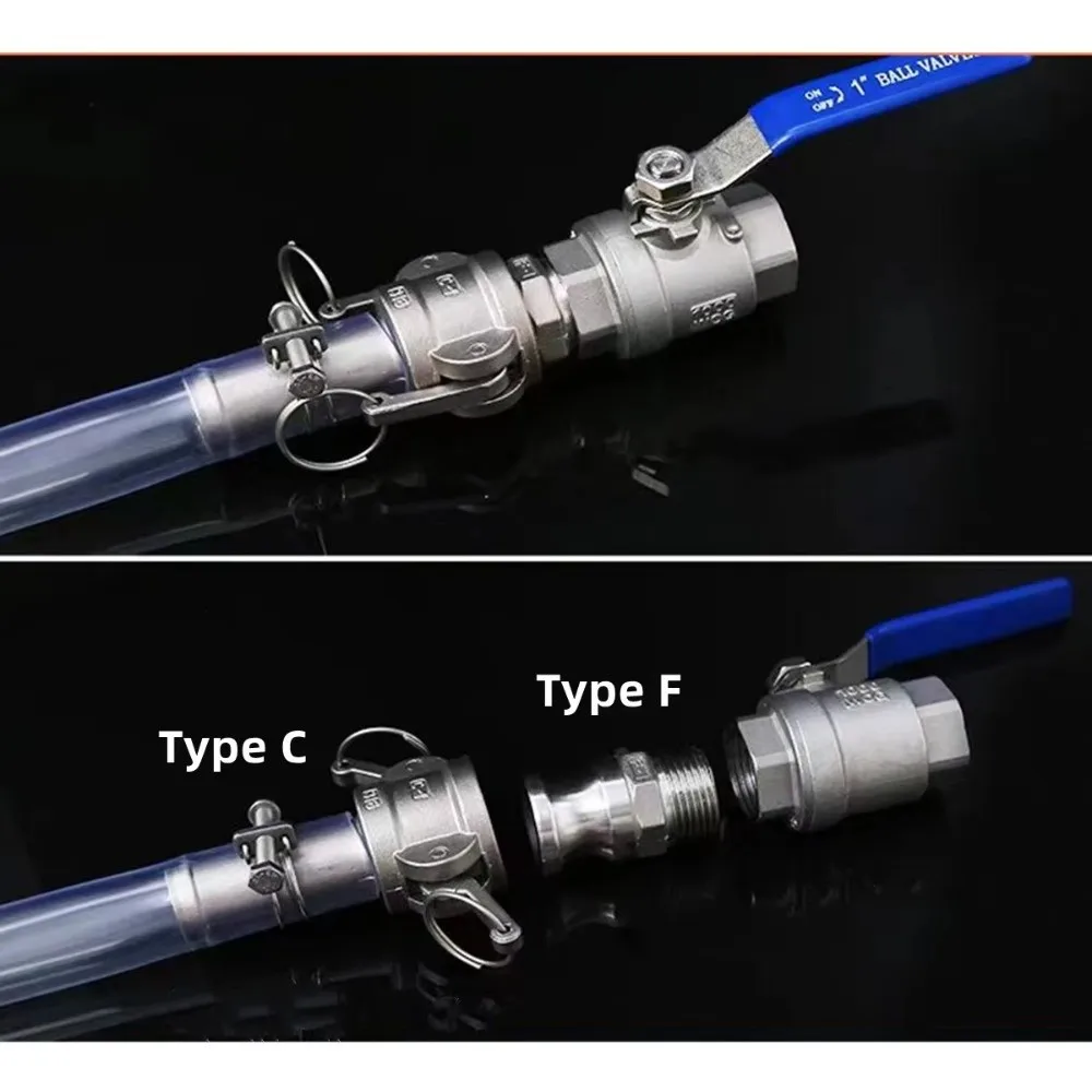 Stainless Steel Camlock Coupling Ferrule Connection Leak Resistant Hose Barb Fitting Corrosion Resistant Multiple Type Options