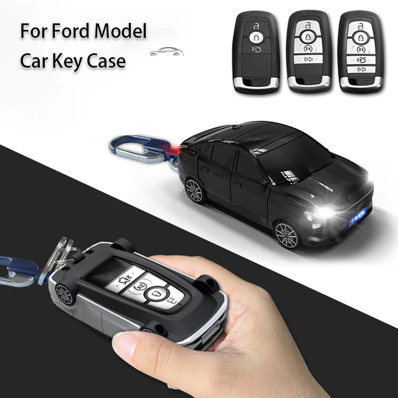 Car Model for Ford Fusion Mustang Explorer F150 F250 F350 2017 2018 EcoSport Edge S-MAX Ranger Lincoln Mondeo Key Case Cover Fob