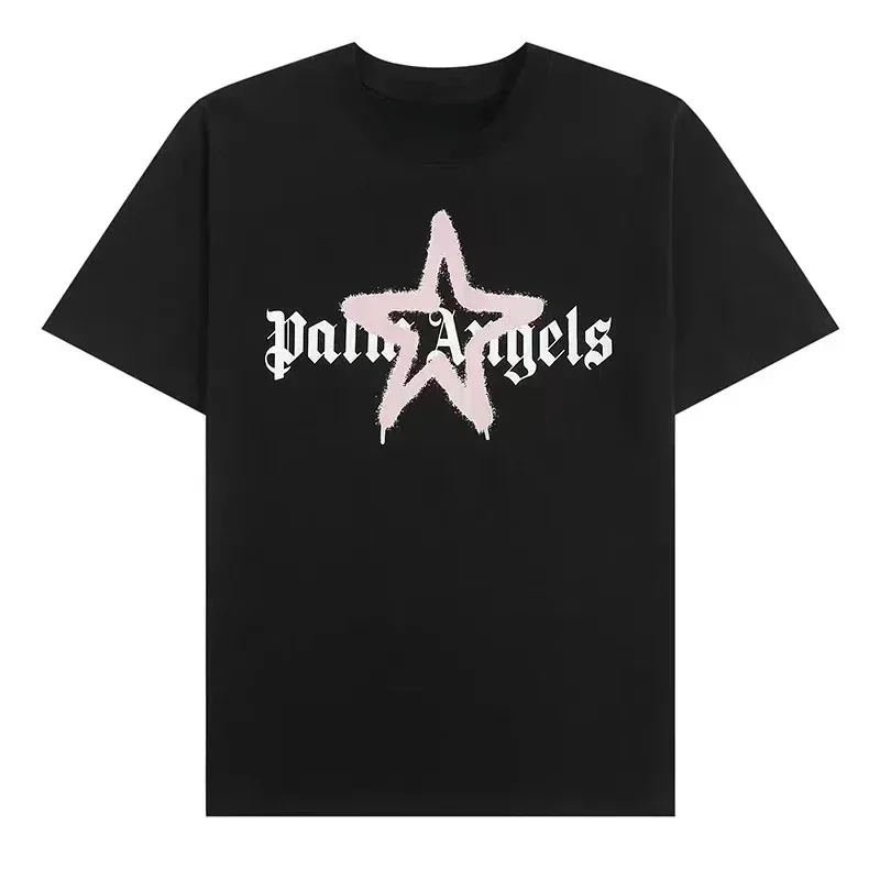 2025 Correct Version PALM Alphabet Printed T-Shirt Palm Angel Trendy Brand Female Versatile Trend Foreign Trade Breathable