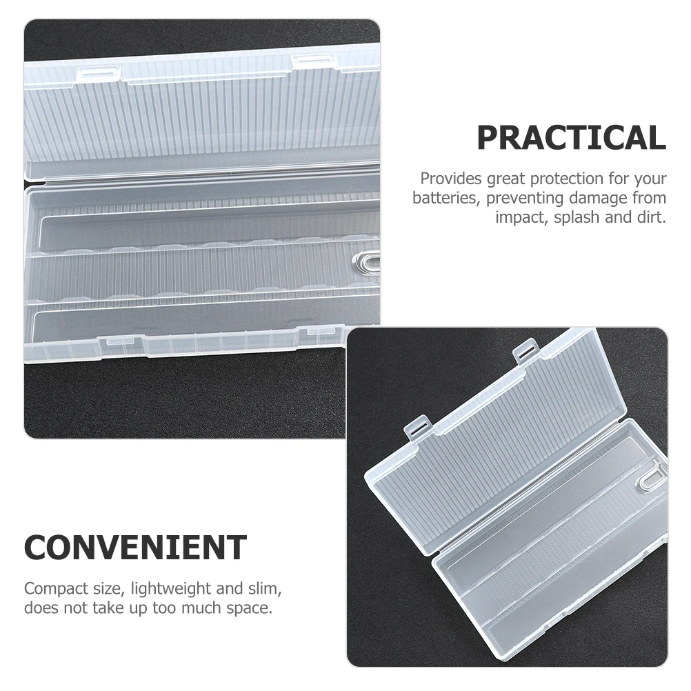 

2Pcs Storage Box Durable Plastic Compact Size Versatile Storage Protective Container Batteries Accessories Holder