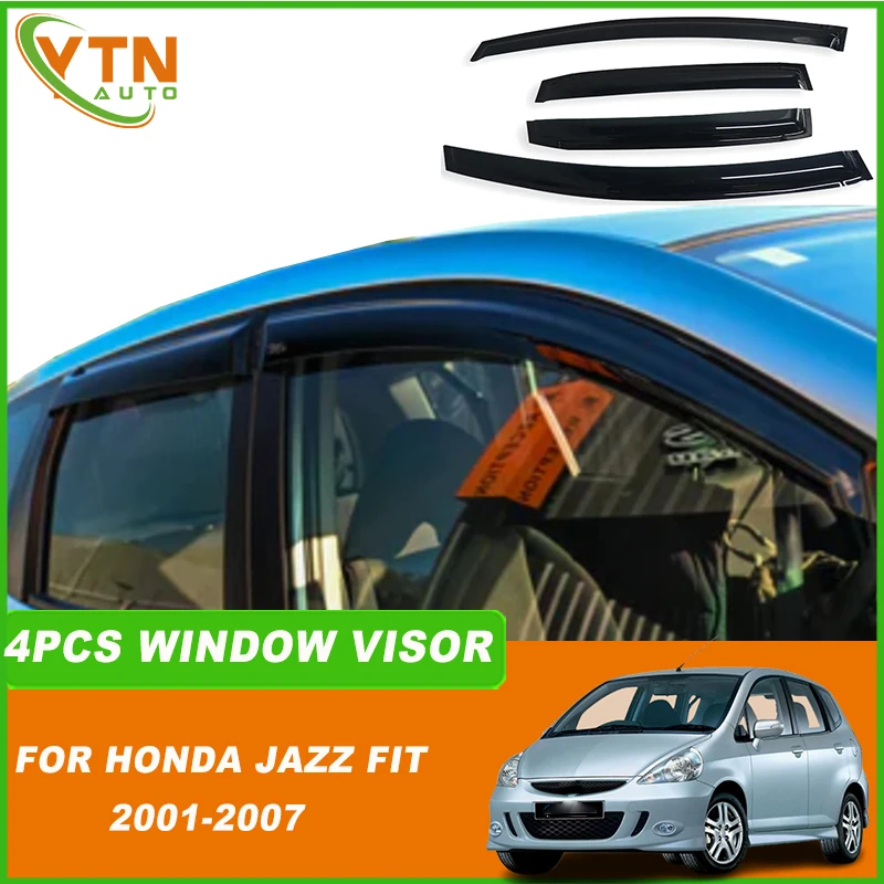 

For Honda Jazz Fit Hatchback 2001 2002 2003 2004 2005 2006 2007 Weathershield Sun Rain Deflector Guard Car Window Deflector