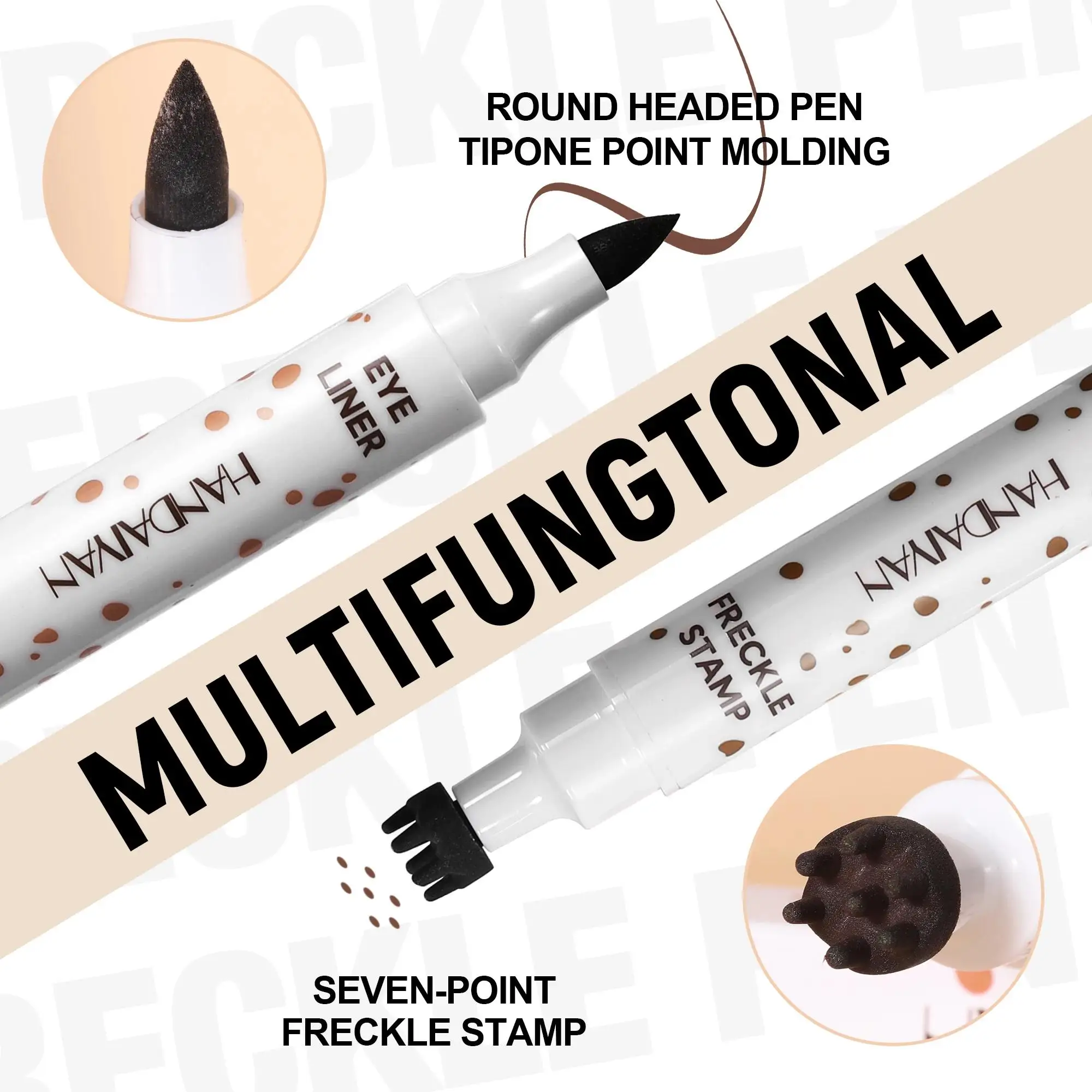 長持ちするダブルヘッドコンシーラーペン防水そばかすカバーアイライナー速乾性ナチュラルメイクアップライフライクペンシル