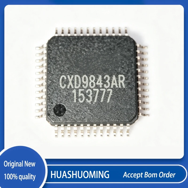 2Pcs/Lot  CXD9843AR  CXD9843  QFP-48