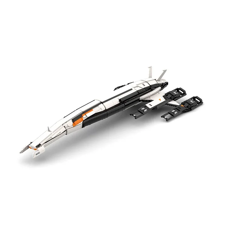 MOC Bricks Mass Effect  SR-2 Normandy Starship Aircraft Model Building Blocks Game Fighter Spaceship Airship Puzzle Toy Kid Gift