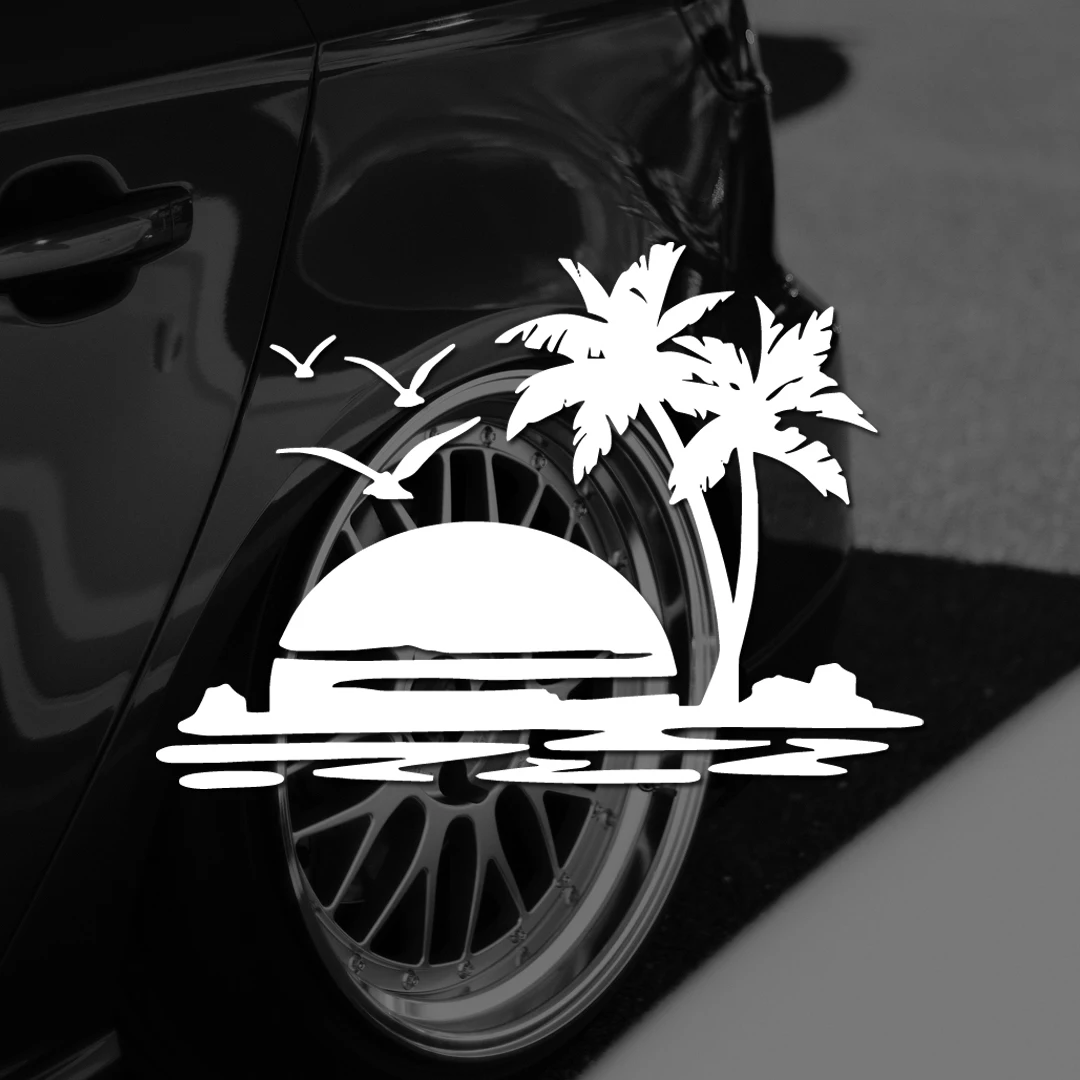 Palm trees SummerCar Sticker decalcomanie per moto accessori per lo Styling dell\'auto adesivo per camion Auto fai-da-te impermeabile e non