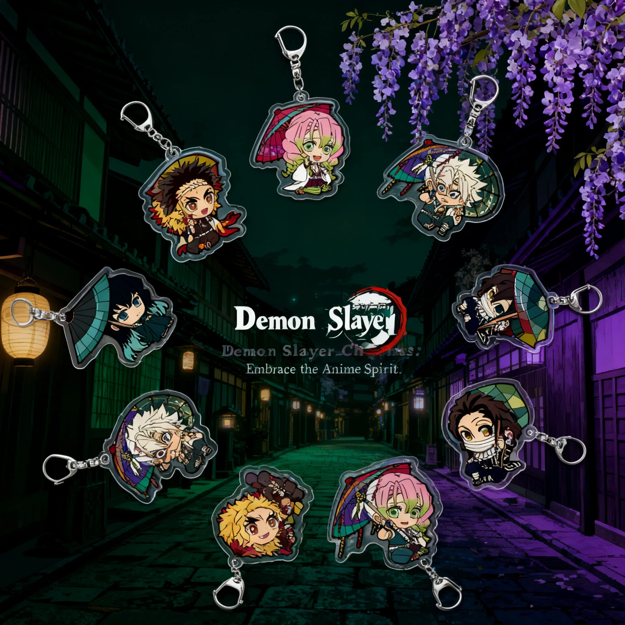 

Demon Slayer Acrylic Keychain Kamado Tanjiro Zenitsu Agatsuma Anime Accessory Pendant Charm Gift for Fans Cosplay Collection