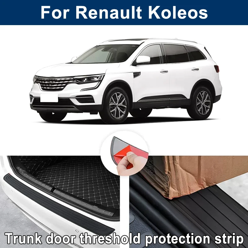 Car Trunk Sill Anti-scratch Guard Strip For Renault Koleos - Rear Bumper Rubber Protector Decorative Cover Sticker