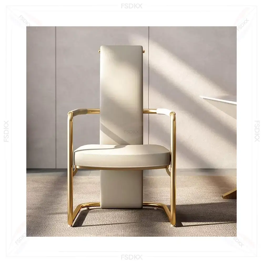 China Factory Bride Luxury Wedding Chairs Hotel Restaurant Cafe Golden Stainless Leather Modern Dining Room Chair