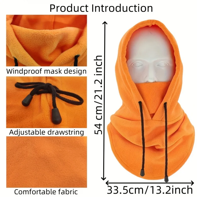 Balaclava Ski Mask - Windproof, Warm Full Face Cover With Neck Gaiter For Cold Weather, Stretchy Polyester