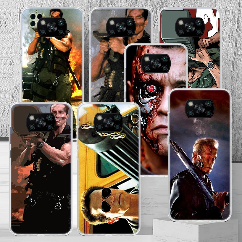 Arnold Schwarzenegger Terminator Phone Case Cover For Xiaomi Poco X3 Nfc X4 GT X5 Pro M5S M3 M4 M2 F3 F2 F1 Note 10 A3 A2 Lite