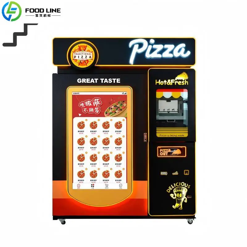 FOODLINE Hotel Lobby Pizza Vending Machine Constant Freezing Oven Self Service Hot Food Automatic Equipment